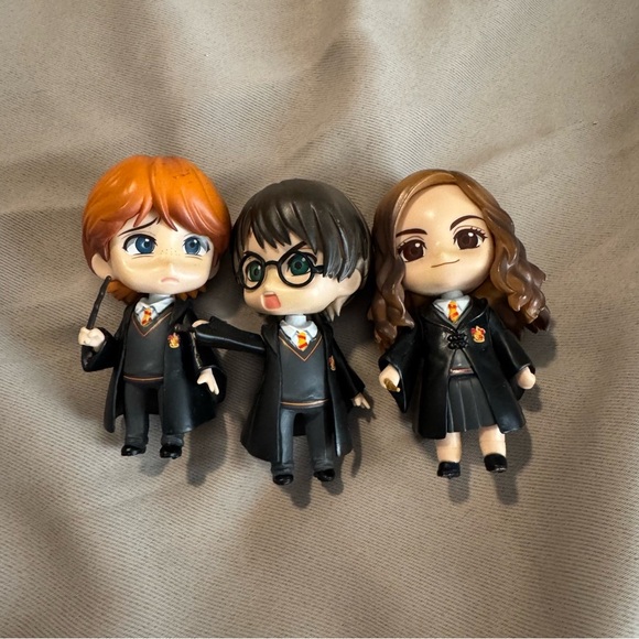 3 Hello! Good Smile Harry Potter Hermione Granger Ron Weasley Vinyl Figurines - Picture 9 of 9